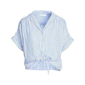 Only Paula Life short sleeve cropped shirt Size M
